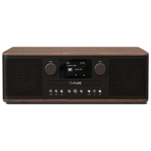 Pure Classic C-D6 Music System (CD Player, DAB+/FM, Bluetooth, AUX, USB, Alarm Sleep Timer) Coffee Black/Walnut