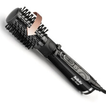 BaByliss Big Hair Rotating Hair Dryer Brush - Dry and Style in One Step, 2 Speeds & Alternating Directions, Ionic Frizz-Control, 50mm Barrel, Black,
