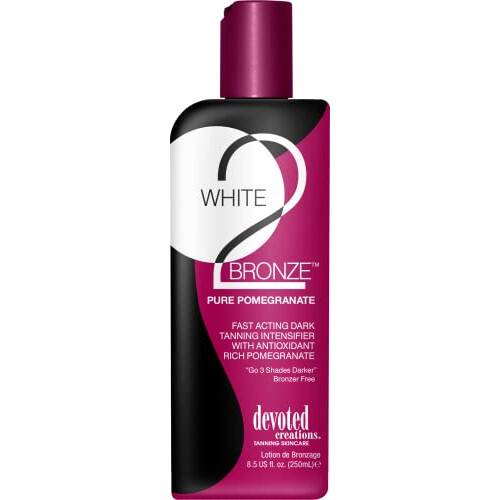 Devoted Creations White 2 Bronze Pomegranate sunbed tanning lotion cream (251 ml bottle)
