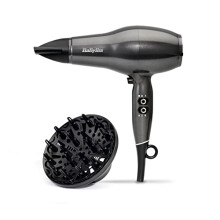 BaByliss Platinum Diamond Hair Dryer & Diffuser - Professional 2300W Blow Dryer with AC Motor, Ionic Frizz-Control, 3 Heat & 2 Speed Settings, Diamon