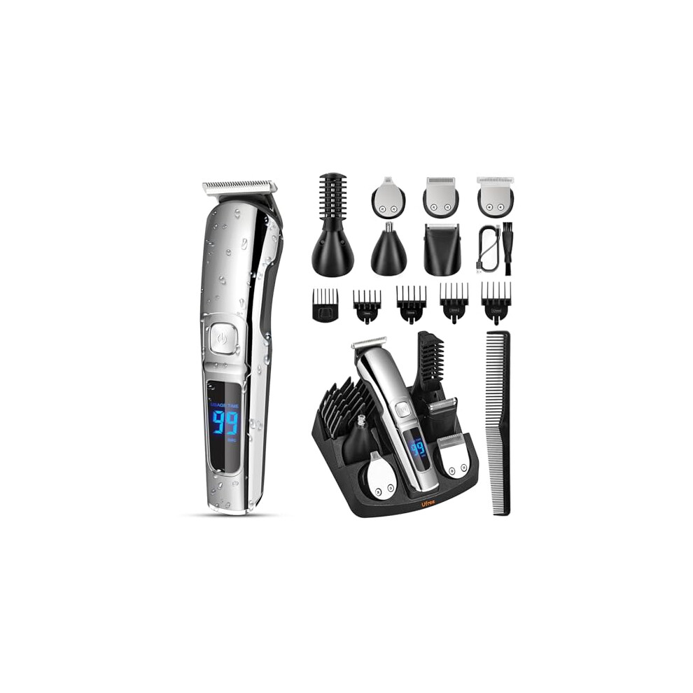 Ufree Beard Trimmer Men, Waterproof Electric Razor For Nose, Body, Face And Mustache, Cordless Hair Clippers Shavers For Men Grooming Kit, Gifts For