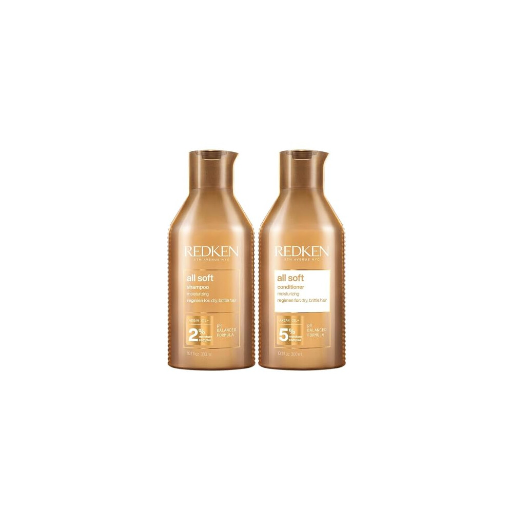 Redken All Soft Shampoo 300ml & Conditioner 300ml Duo