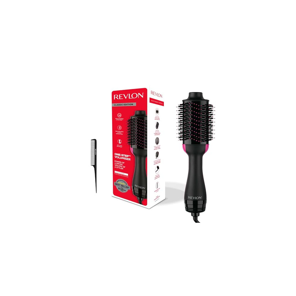 Revlon Salon One-Step Hair Dryer & Volumiser with Sectioning Comb Included (for mid to Long Hair, One-Step Technology, 2-in-1 Styling Tool, Ionic & C