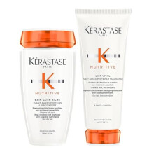 Kerastase Nutritive Bain Satin Riche 250ml Lait Vital 200ml
