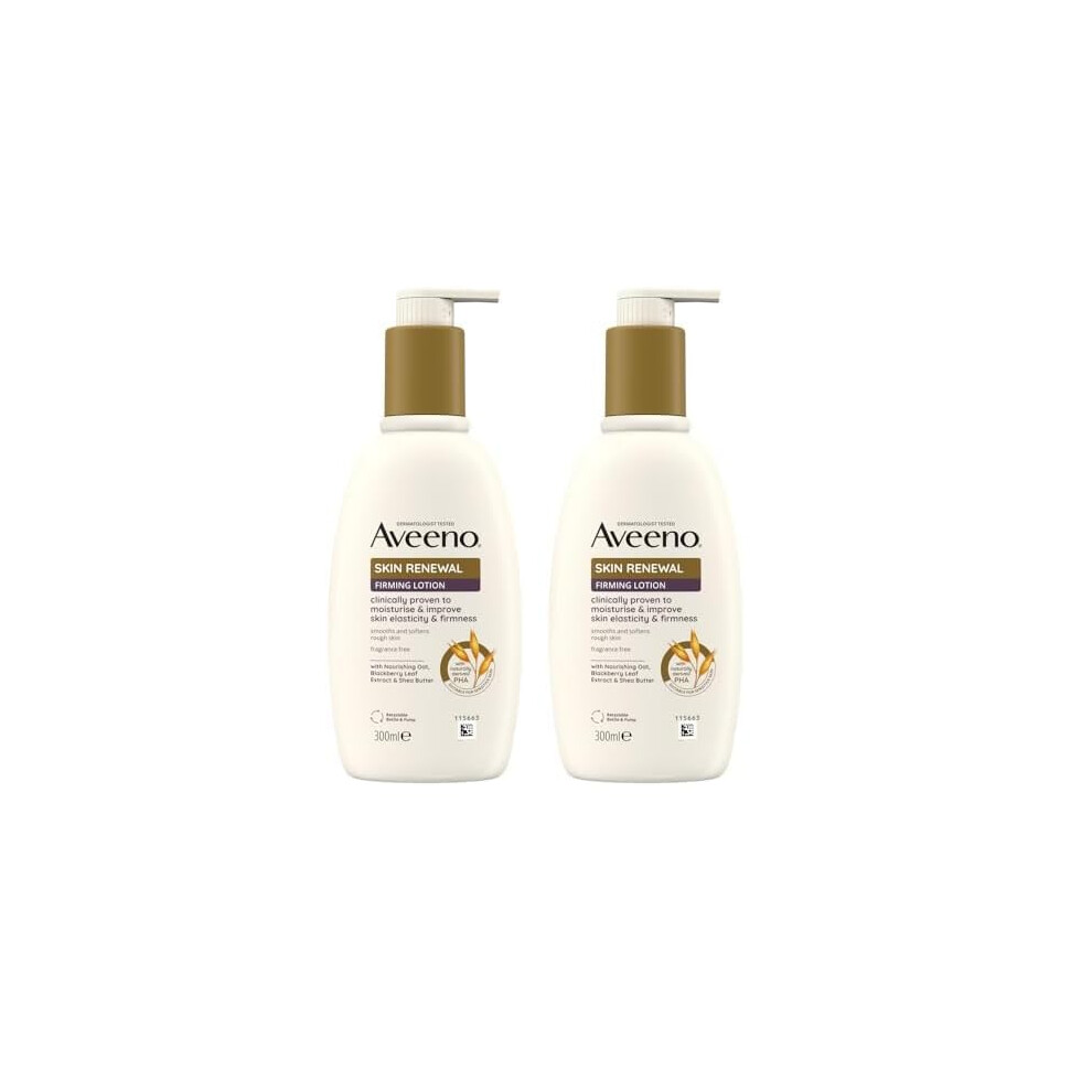 Aveeno Skin Renewal Firming Lotion (1X 300Ml?), Firming Body Lotion With Nourishing Prebiotic Oat, Shea Butter, 4% Naturally-Derived Pha And Blackber