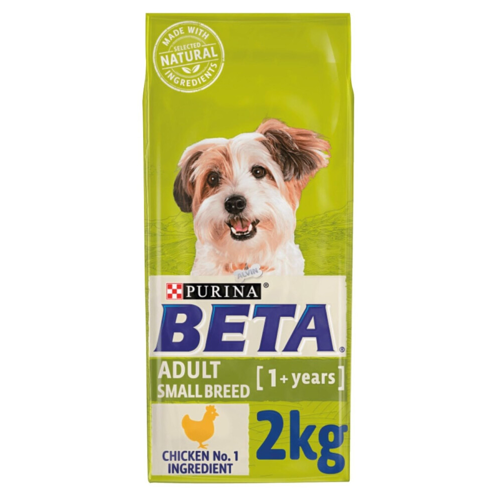 Purina Beta Adult Small Breed Dry Dog Food Chicken 2Kg [Pack Of 4]