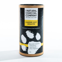 The Natural Charcoal Company Canine Gut Health - Organic Granulated Charcoal Powder Supplement for Dogs - Reduce Bad Breath, Supports Digestion, Gas