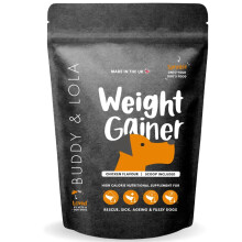 Buddy & Lola Dog Weight Gainer Supplement - Protein For Dogs, Helps Build Muscle, Aids Recovery, Great for Fussy Eaters, A Must Have For Rescue Dogs