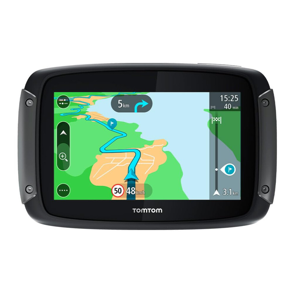 Tomtom Motorcycle Sat Nav Rider 500 (4.3 Inch, With Motorcycle Specific Winding And Hilly Roads, Updates Via Wi-Fi, Tomtom Traffic And Speed Cams, Eu 8401323638260