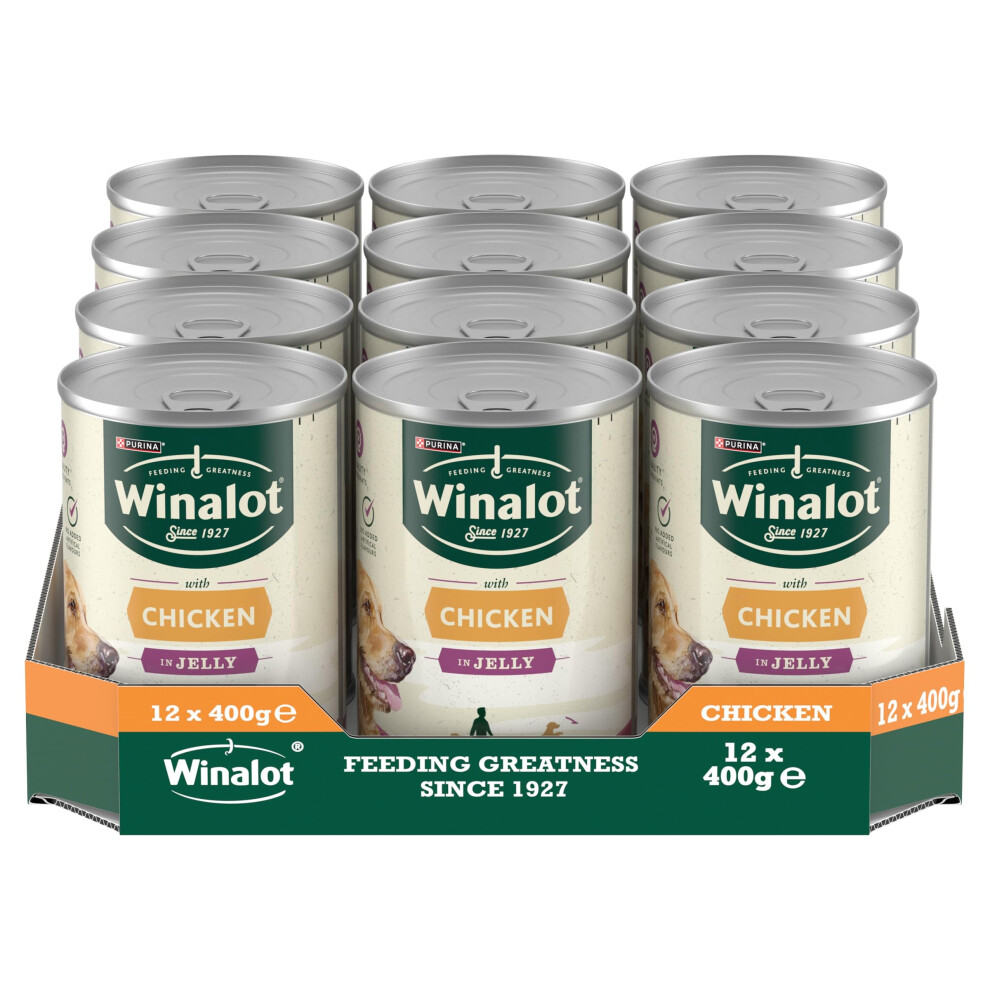 Purina Winalot Classics Mixed In Jelly Chicken Wet Dog Food 12X400g