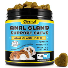 Anal Gland Support for Dogs, Dog Anal Gland Fibre Supplement Soft Chews with Pumpkin Puree, Digestive Enzyme & Probiotics, Support Healthy Anal Gland,