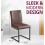 Hallowood Furniture Cullompton Dining Chairs (CHA03) with Leather Effect x 2 3