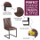 Hallowood Furniture Cullompton Dining Chairs (CHA03) with Leather Effect x 2 2