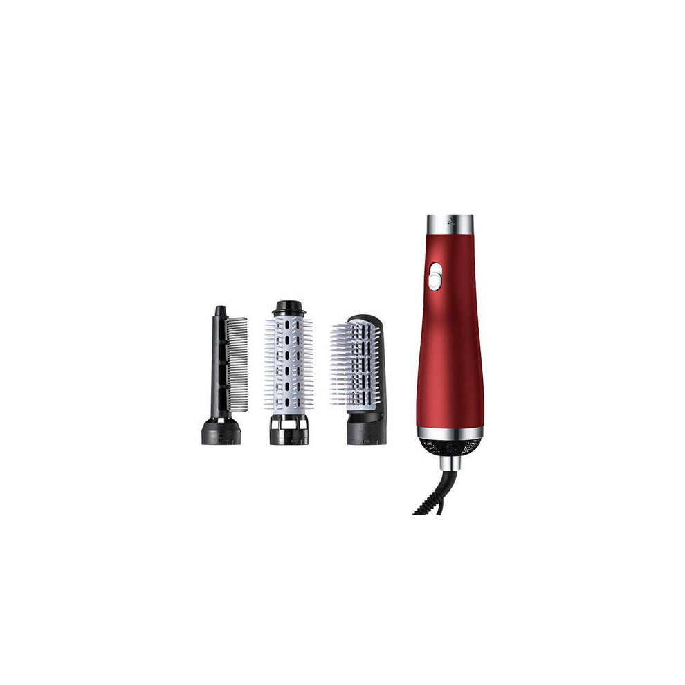 Eapoy Red (Red) Hot Air Brush Electric Blow Dryer Brush Negative Ion Hair Straightener Curler