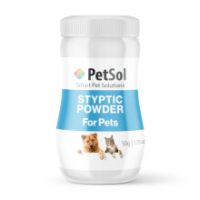 PetSol Styptic Powder For Pets (Large 50g Tub) Stops Bleeding Fast in Dogs, Cats, Birds, Rabbits & Pets, Safe Treatment for Cuts, Nail Clipper Nicks
