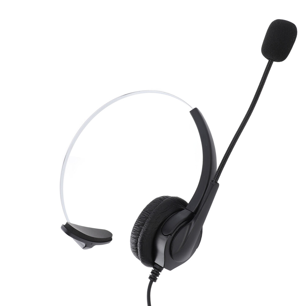 USB Monaural Headset with Mic Black USB-C Adapter