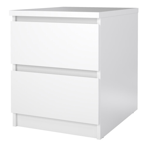 Naia Bedside 2 Drawers in White high gloss 2