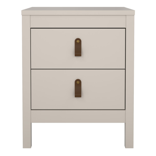 Barcelona Bedside Table 2 Drawers in Cashmere 2