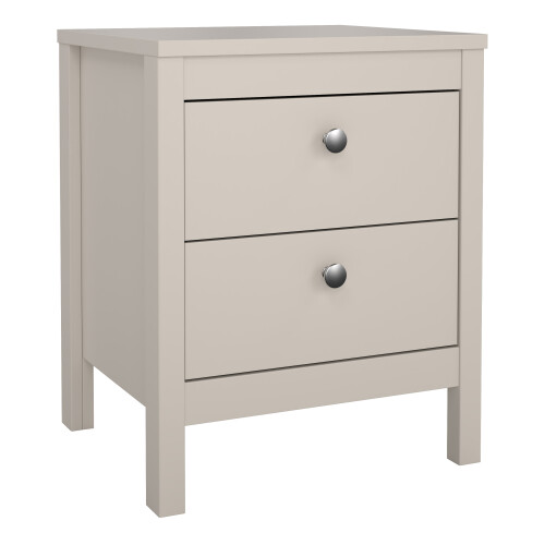Barcelona Bedside Table 2 Drawers in Cashmere 1
