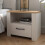 Bohol 1 Drawer Bedside in White/Riviera Oak 7