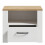 Bohol 1 Drawer Bedside in White/Riviera Oak 4