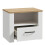 Bohol 1 Drawer Bedside in White/Riviera Oak 3