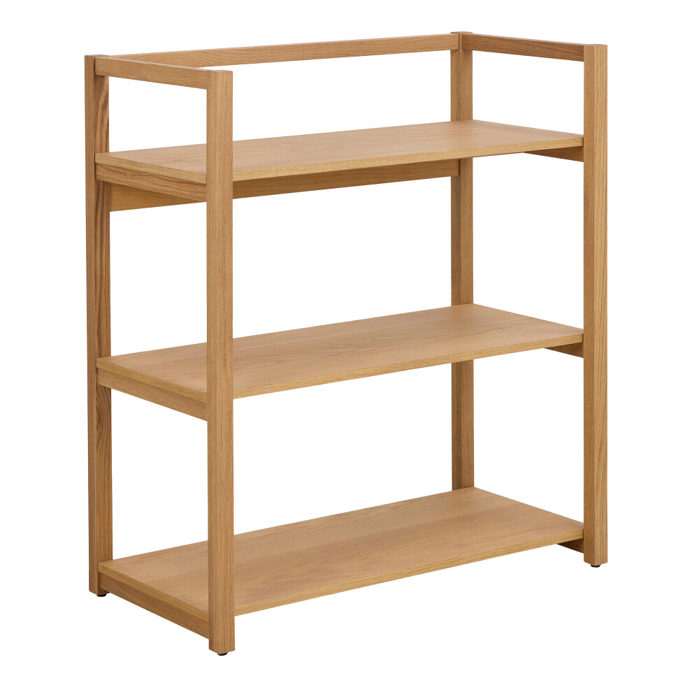 Ludza Rectangular Bookcase With 3 Shelves in Oak-image-OPC-PHYMY6V-NEW