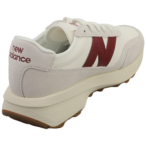 New Balance New Balance 370 Weiß Burgunder - Unisex Mode Sneaker - 37 EU 1