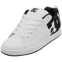 DC Shoes Court Graffik Womens Skate Trainers in White Black - 3.5 UK