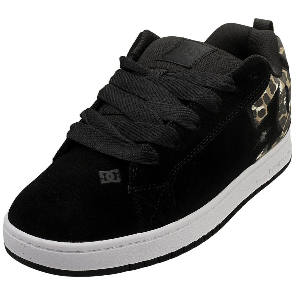 Dc (11) Shoes Court Graffik Mens Skate Trainers In Cheetah Black