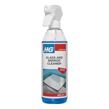 HG Glass and Mirror Cleaner, Streak-Free Glass Cleaner, Effectively Removes Grease & Dirt from Windows & Surfaces Quickly - 500ml Spray (142050106)(P