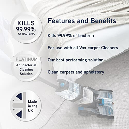 Vax Vax Platinum Antibacterial Carpet Cleaner Solution 1.5L, Citrus Burst 1