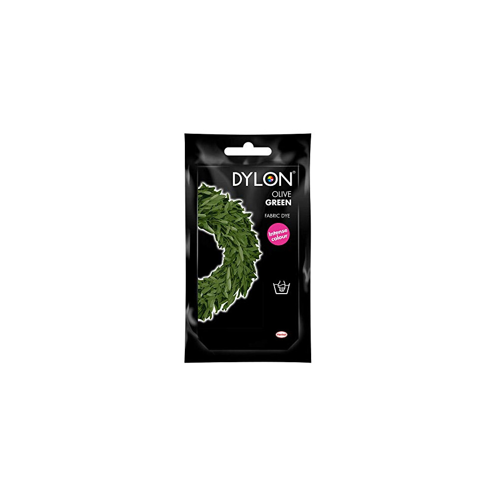 DYLON Hand Dye, Fabric Dye Sachet for Clothes, Soft Furnishings and Projects, 50 g - Olive Green