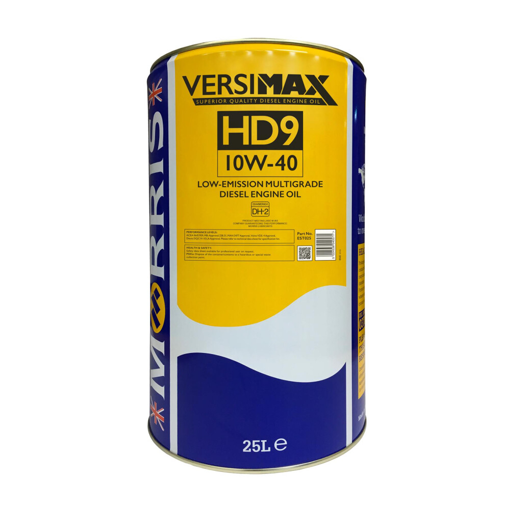 MORRIS 25L 10w40 Fully Synthetic Heavy Duty Engine Oil ACEA E6/E9 Volvo VDS-4.5