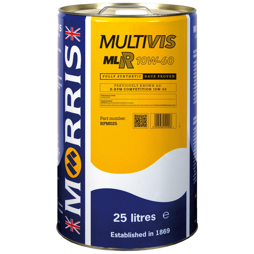 MORRIS 10w60 Fully Synthetic Racing Engine Oil API SN/CF M Sport Racing 25L