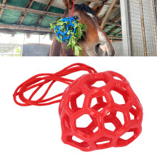 Red Rubber Hanging Horse Treat Ball Toy Lightweight