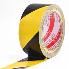 Hoogzichtbare zwart-geel gevlekte waarschuwingsband - 50 rollen, 20 m x 50 mm - I voor veiligheidsmarkering in werkplaatsen, vloeren en trap