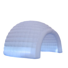 Elegante witte opblaasbare koepeltent met verlichting - Perfect voor buitenfeesten, evenementen en sportactiviteiten, inclusief blower