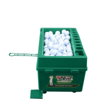 Multi-functioneel semi-automatisch golfbaldispenser en clubhouder voor verbeterde golftraining
