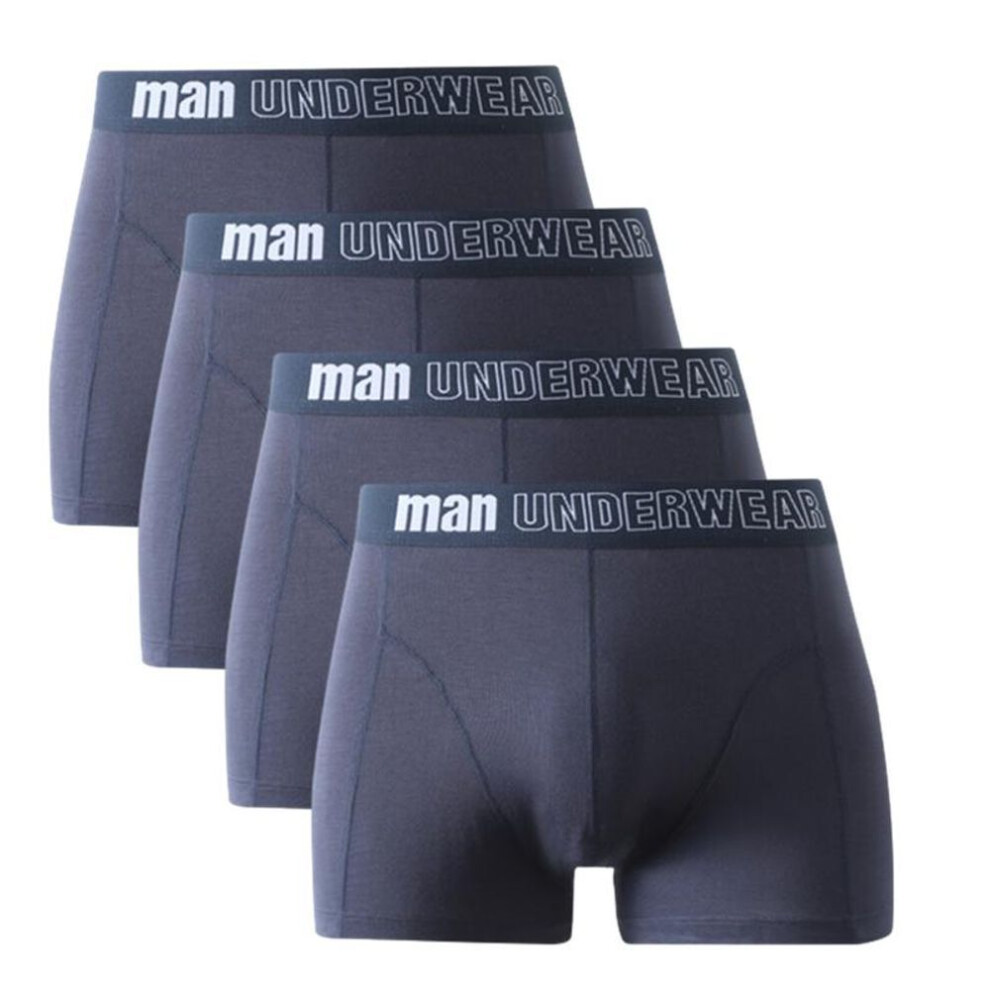 (gray, XXL) 4 Pieces Men's Underwear Boxers Colorful Shorts Boy Undies Panties Big Size M L Xl 2xl 3xl 4xl 5xl 6xl 7xl