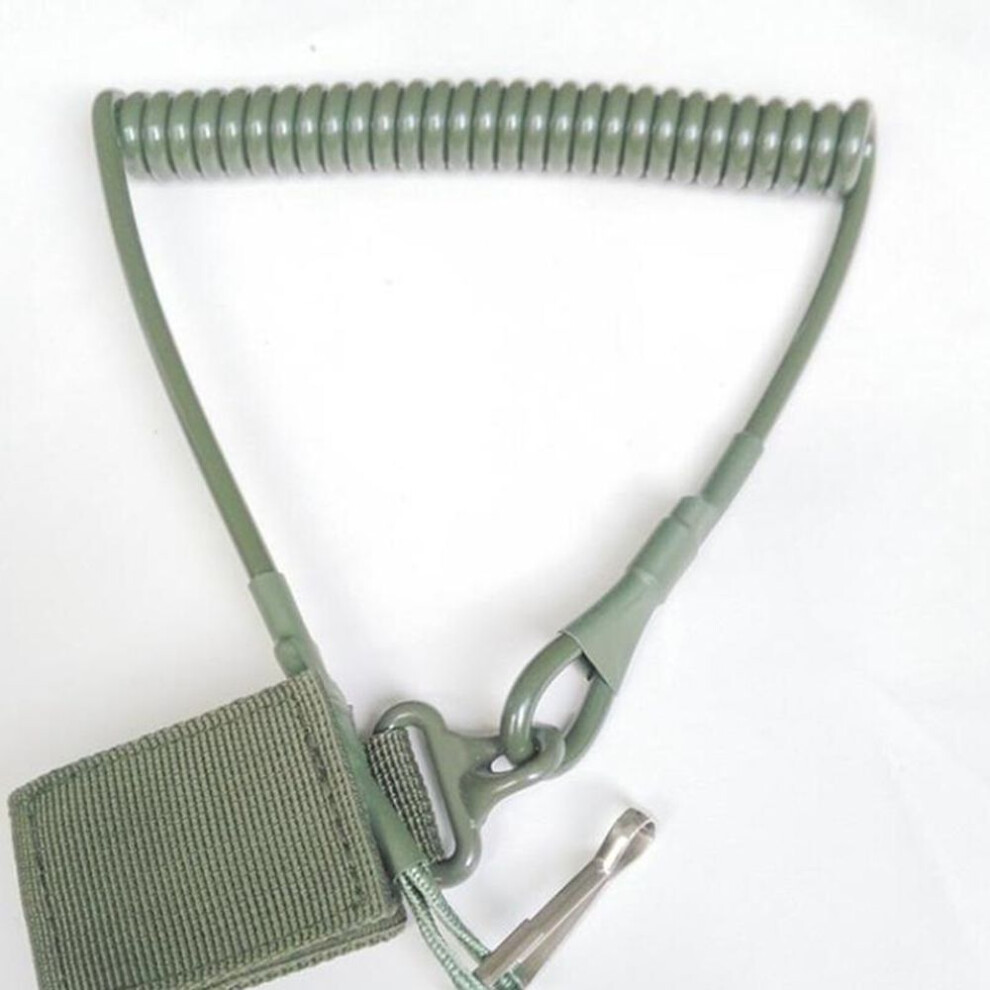 (green) Tactical Single Point Pistol Handgun Lanyard Sling Quick Release Shooting Hunting Strap