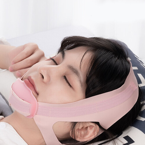 Adjustable Pink Anti Snore Chin Strap for Sleep Aid 2