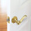 Polished Brass Door Lever for Bed and Bathroom 3