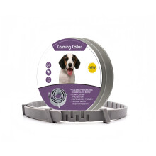 Calming Collar for Dogs, Relieves Anxiety, Adjustable Design, Suitable for All Dogs with Barking, Biting, Scratching, and Insecurity (Gray, 1 Count)