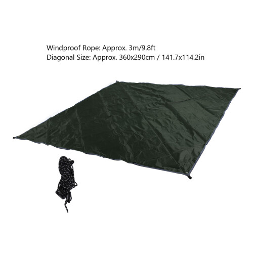 Camping-Überdachung OD-Grün 360x290cm 525g 210T 1