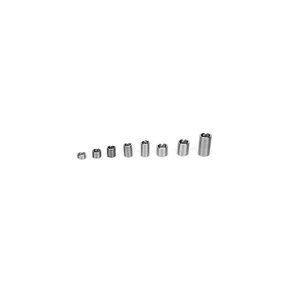 110Pcs M6 M8 Stainless Steel Threaded Insert Coiled Wire Screw Bushing Helicoil Thread Repair Set Helical Thread Recovery Kit Refï¼Uqy 477169006998