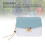 Borsa a spalla in PU blu, con manico superiore, color blocking 7