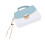 Borsa a spalla in PU blu, con manico superiore, color blocking 15