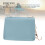 Borsa a spalla in PU blu, con manico superiore, color blocking 3