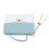 Borsa a spalla in PU blu, con manico superiore, color blocking 9